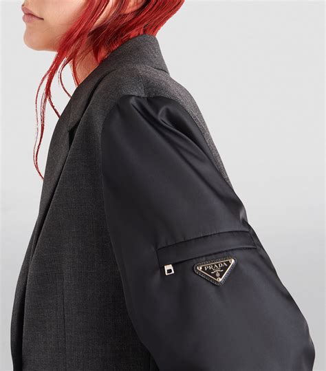 prada blazer dress|prada nylon jacket women's.